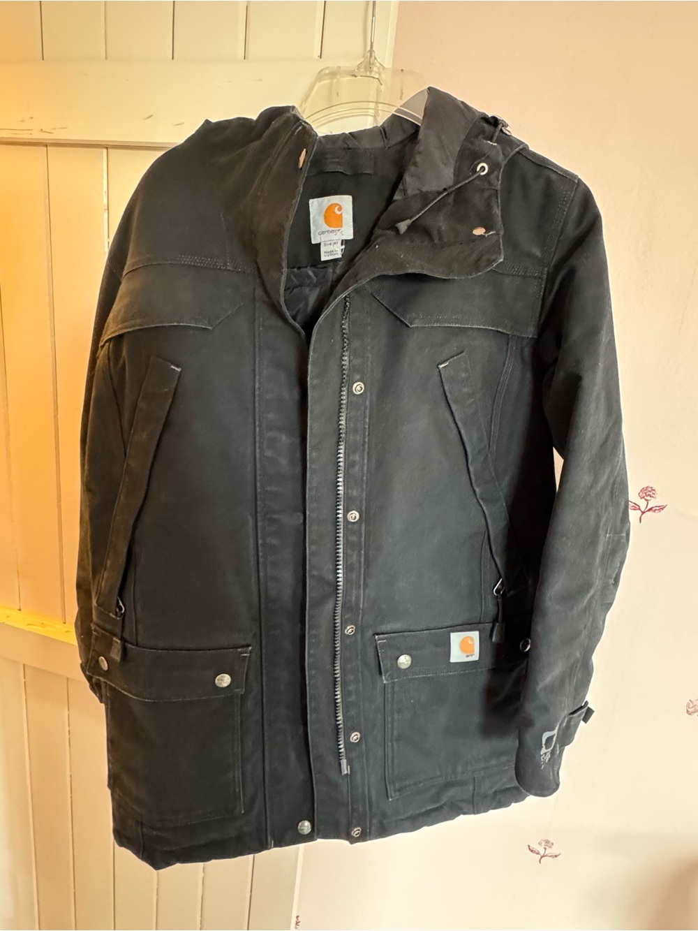 Carhartt Black Hooded Utility Jacket
